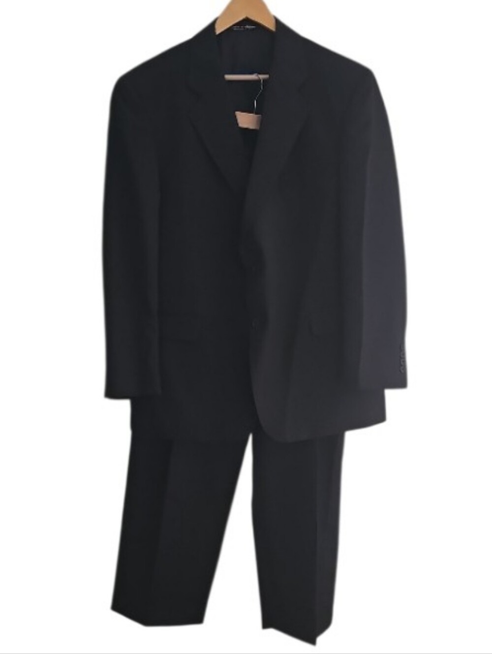 Kilburne & Finch 44R 39W Wool Blend Suit Black Classic Business Formal Suit